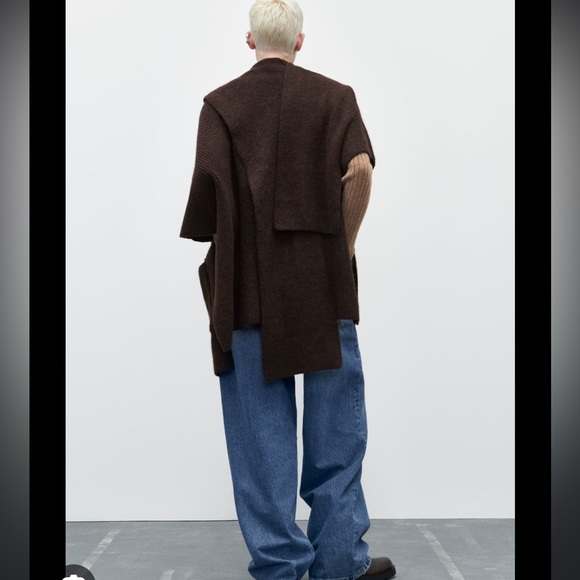 ZARA SHAWL COLLAR KNIT JACKET - Picture 7 of 13